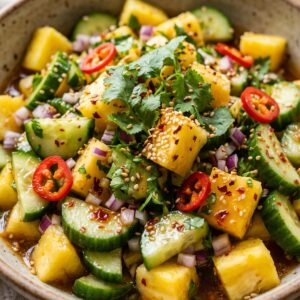 Spicy Pineapple Cucumber Salad