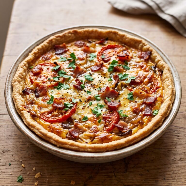Bacon Onion Tomato Pie