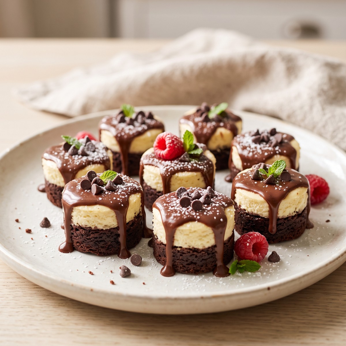 Brownie Bottom Cheesecake Bites