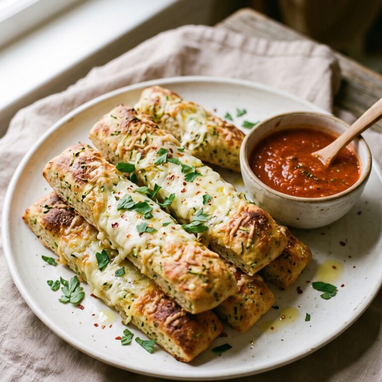 Cheesy Zucchini Breadsticks