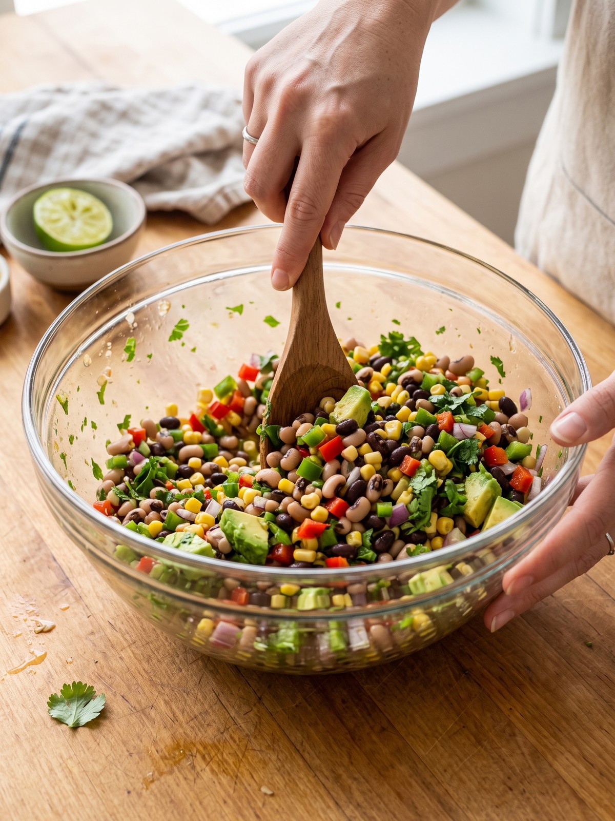 Variations of Cowboy Caviar with different toppings and serving ideas.