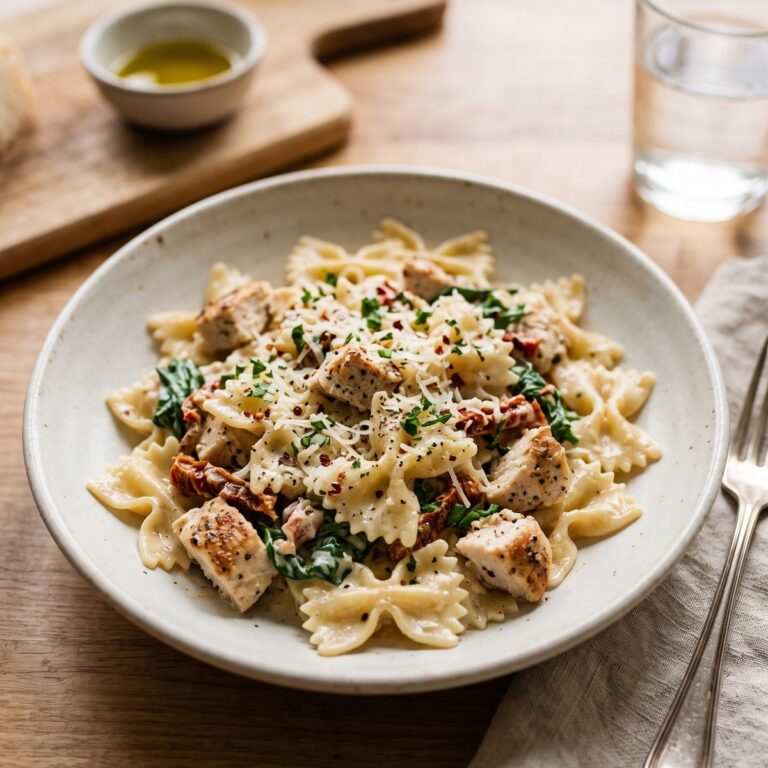 Creamy Chicken Bowtie Pasta