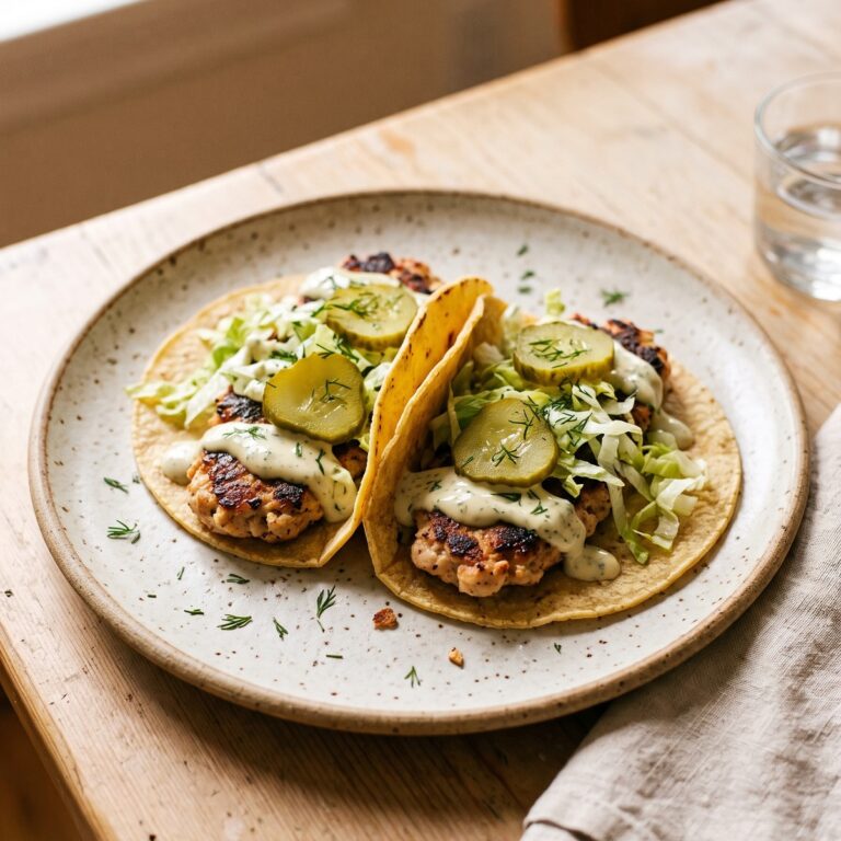 Dill Pickle Smash Chicken Tacos