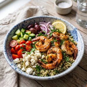 Greek Shrimp Mediterranean Bowl