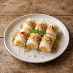 Mango Sticky Rice Rolls