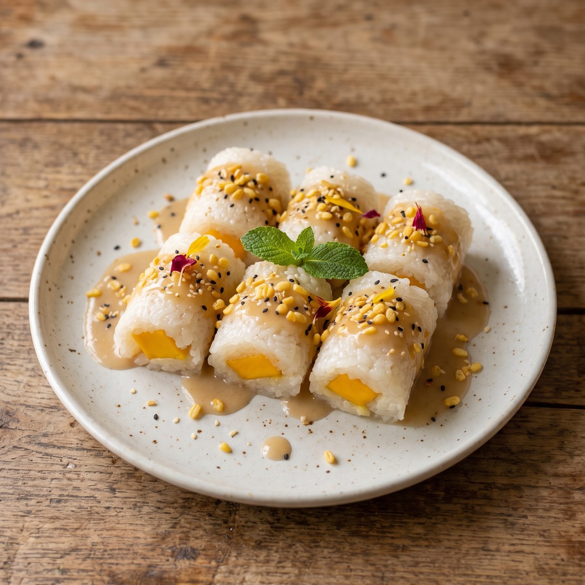 Mango Sticky Rice Rolls