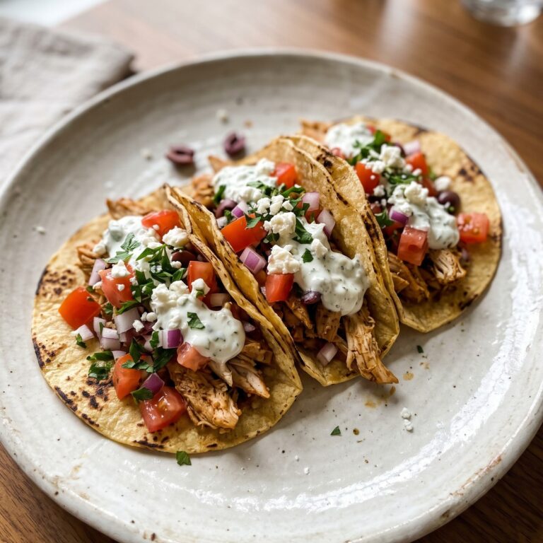 Mediterranean Chicken Tacos