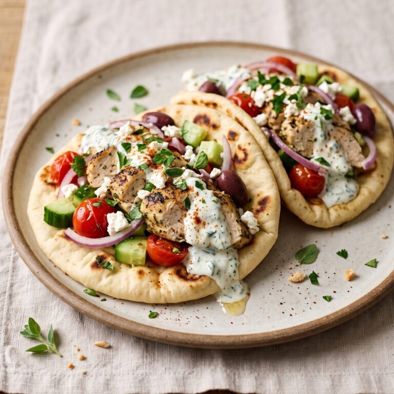 Mediterranean Greek Chicken Flatbreads