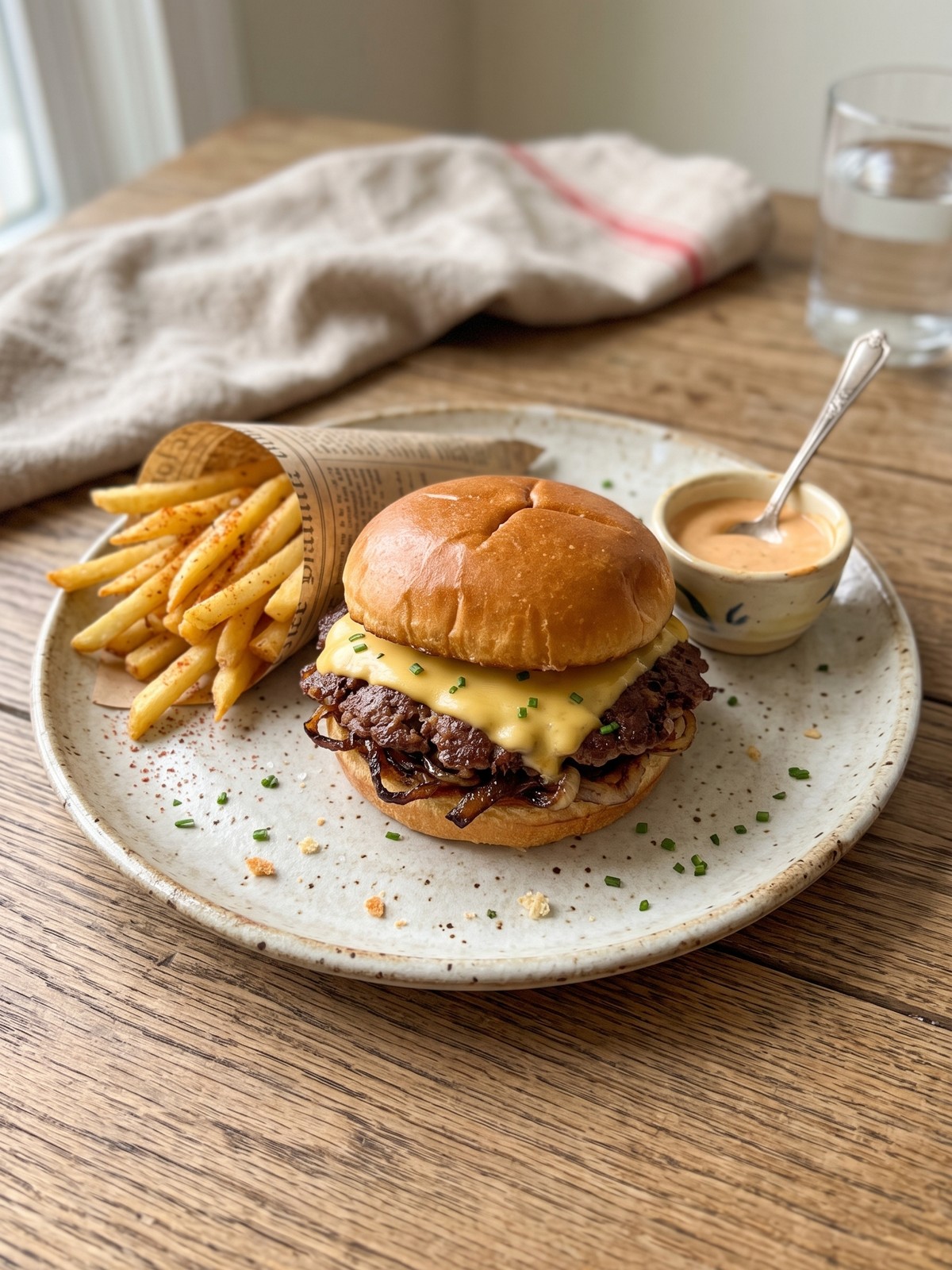 Variations of Oklahoma Onion Smash Burger with different toppings