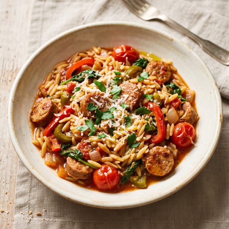 One-Pot Chicken Sausage Orzo