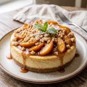 Peach Cobbler Cheesecake