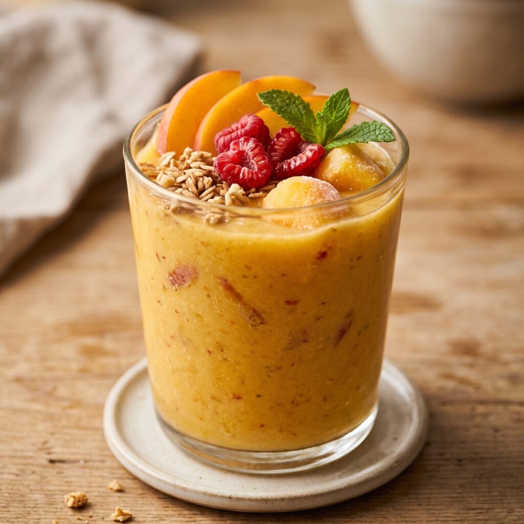 Peach Smoothie With Frozen Peaches