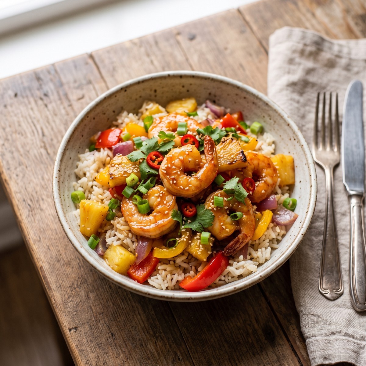 Pineapple Shrimp Rice Bowls