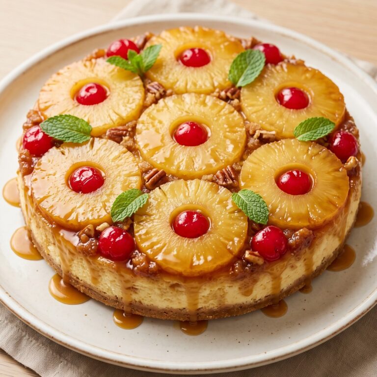 Pineapple Upside-Down Cheesecake