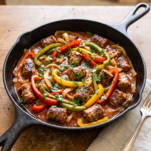 Sausage And Peppers Skillet