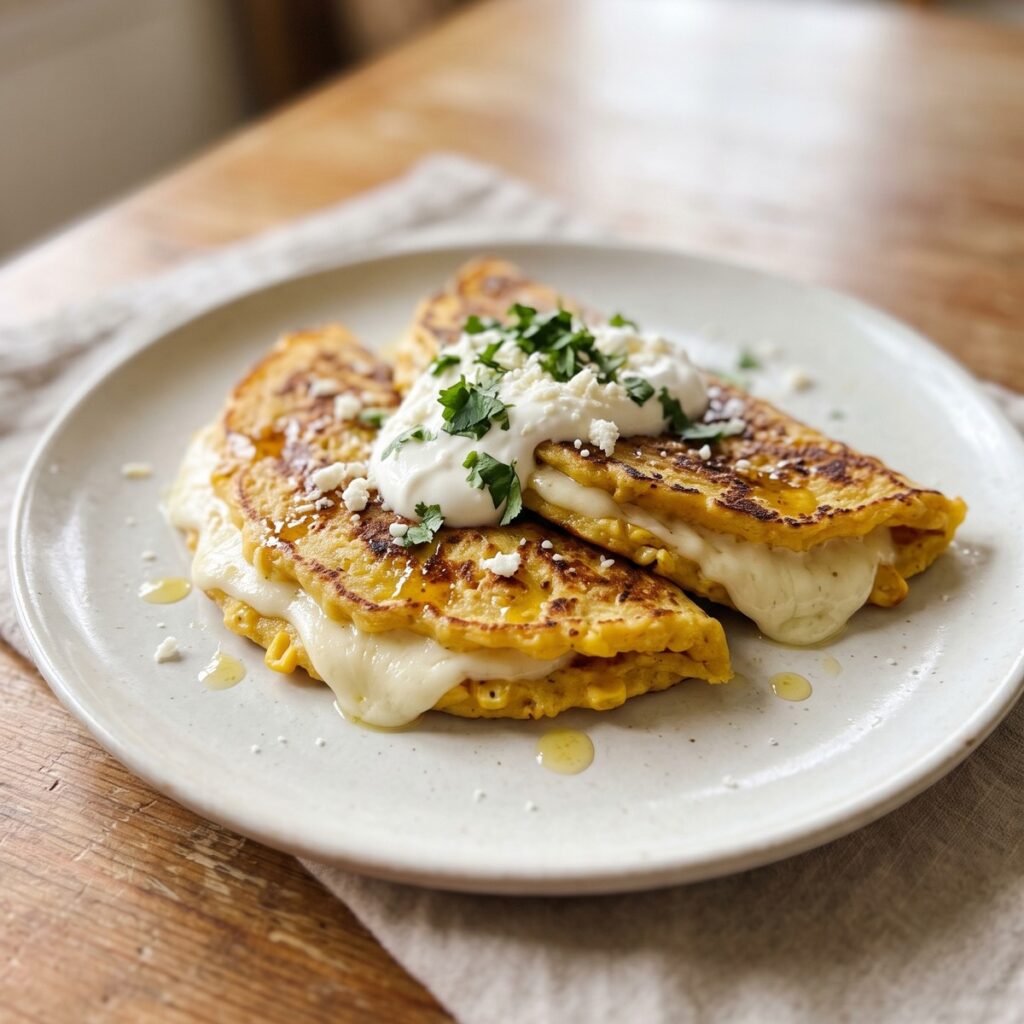 Venezuelan Sweet Corn Cachapas