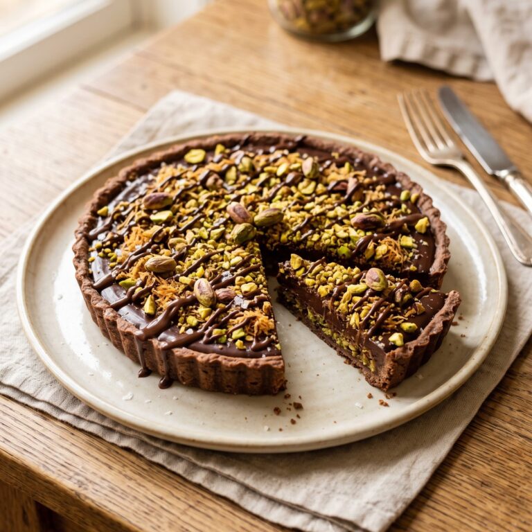 Dubai Chocolate Pistachio Tart