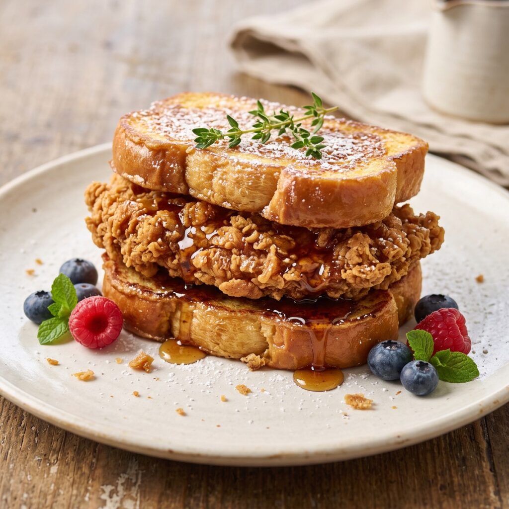 French Toast Fried Chicken Sandwich