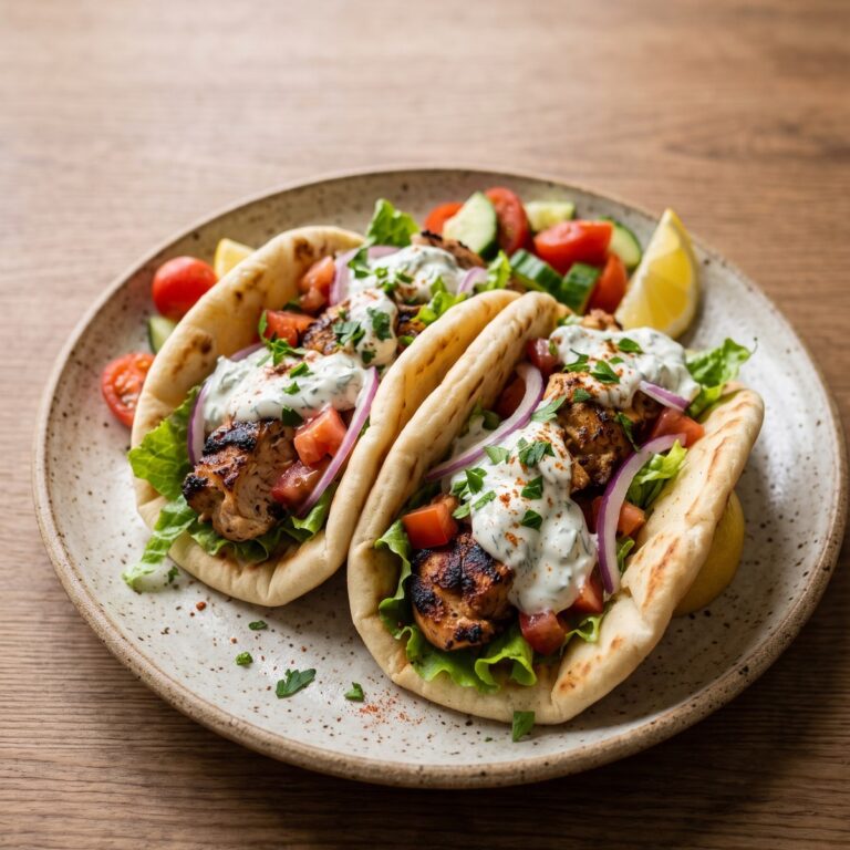 Homemade Greek Chicken Gyros