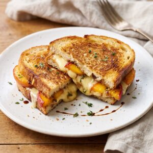 Peach And Brie Grilled Cheese
