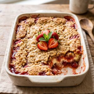 Strawberry Cheesecake Dump Cake
