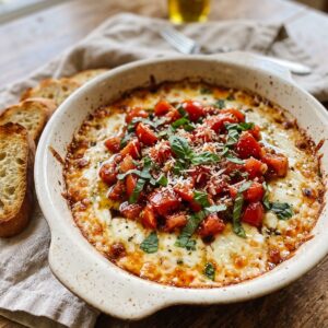 Three-Cheese Tomato Bruschetta Dip